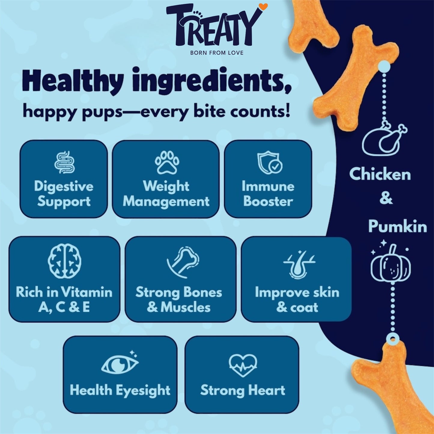 Bone Shape Pumpkin Chicken